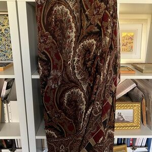 Emanuel Ungaro Silk Burgundy Paisley Skirt